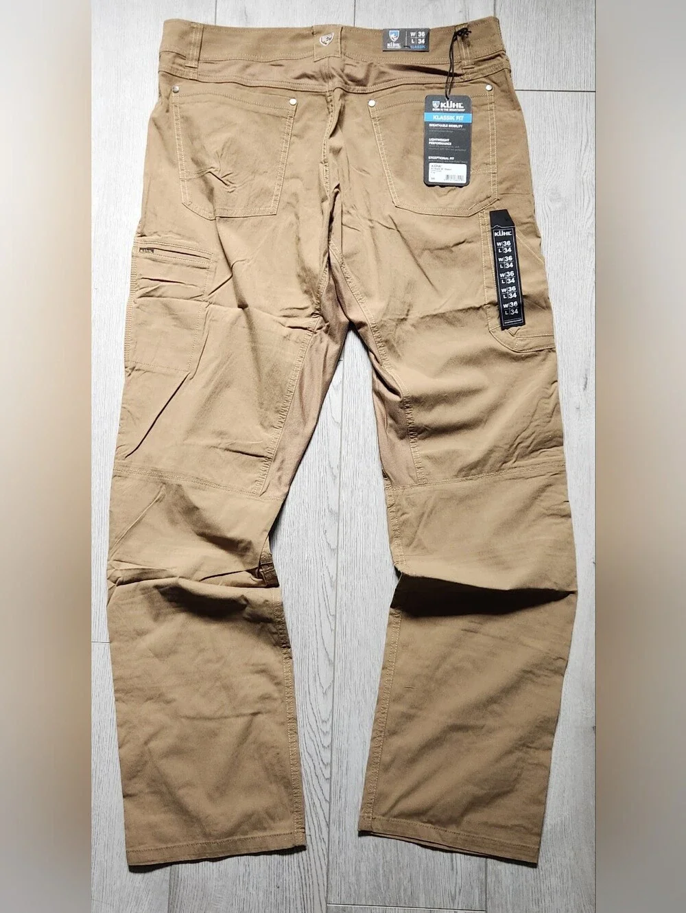 KÜHL Radikl Pants Men 36x34 Dark Khakis Hiking Outdoor Utility NWT